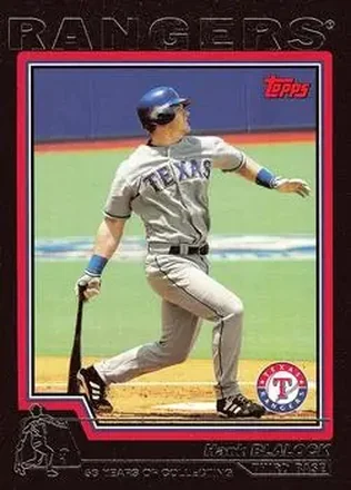 2004 Topps - Black #75 - Hank Blalock - Texas Rangers