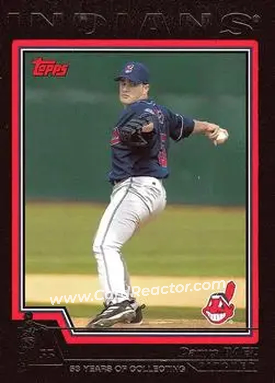 2004 Topps - Black #128 - Danys Baez - Cleveland Indians - Front