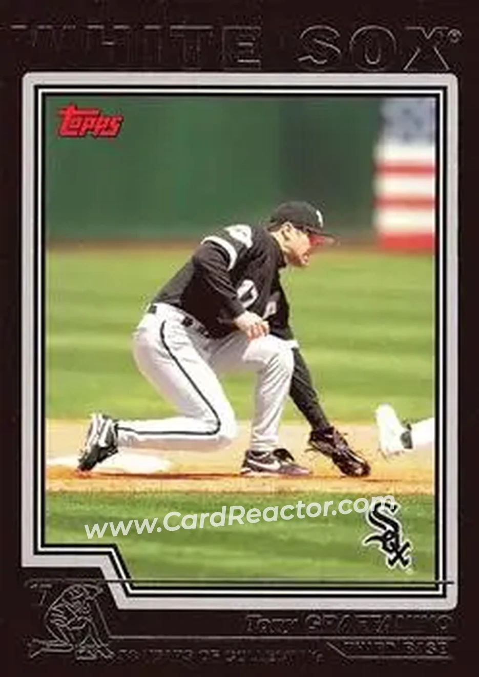 2004 Topps - Black #166 - Tony Graffanino - Chicago White Sox - Front