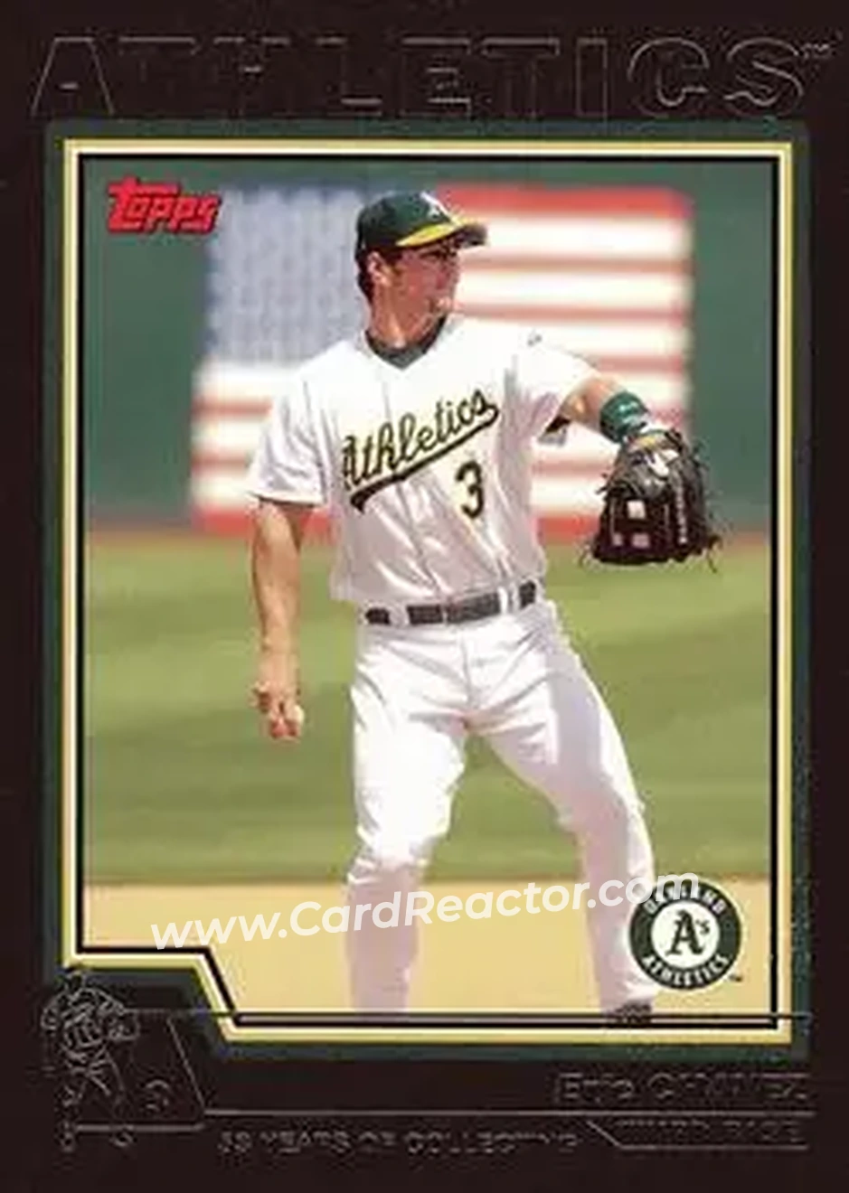 2004 Topps - Black #180 - Eric Chavez - Oakland Athletics - Front