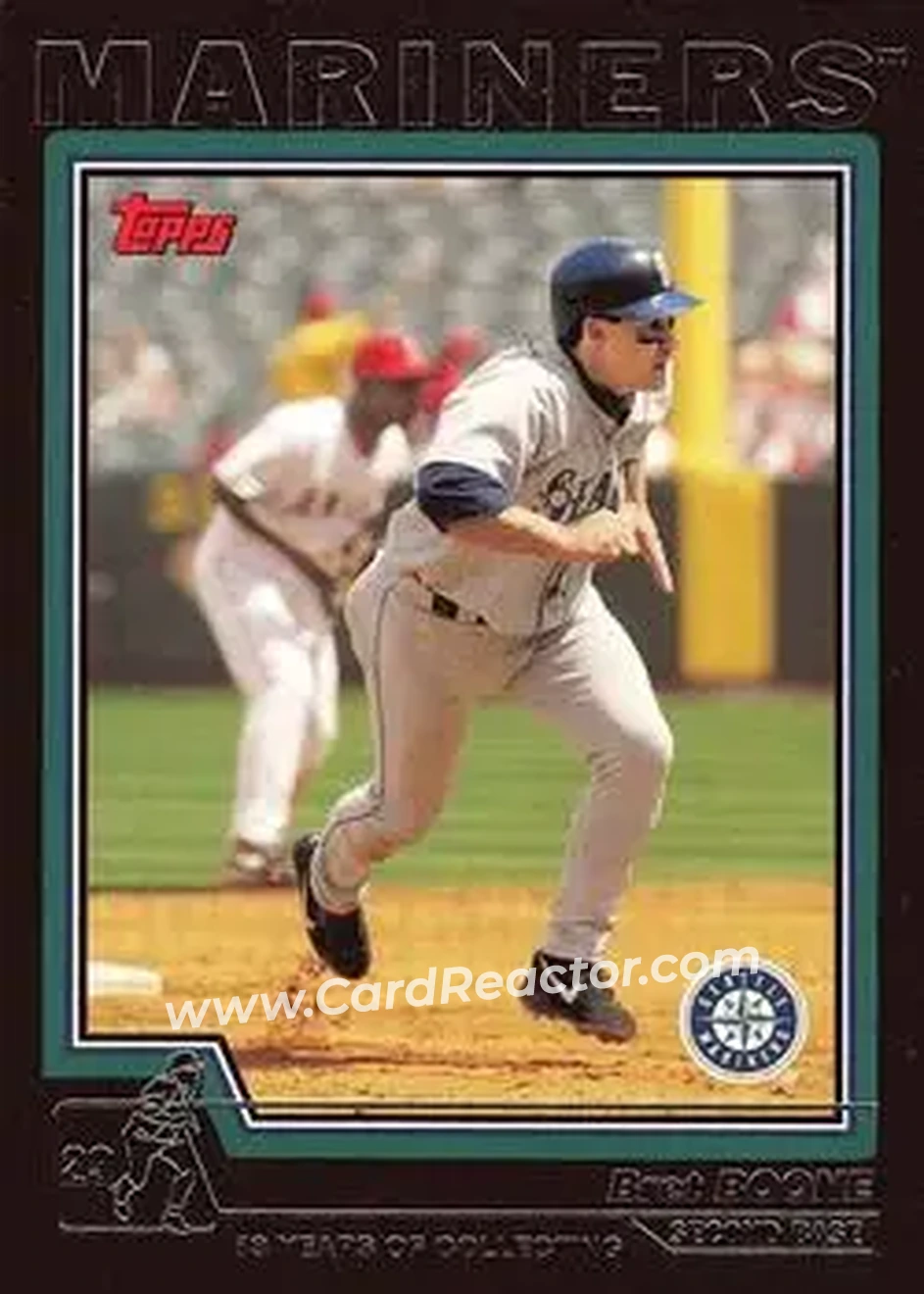 2004 Topps - Black #185 - Bret Boone - Seattle Mariners - Front 2004 Topps - Black #185 - Bret Boone - Seattle Mariners - Front
