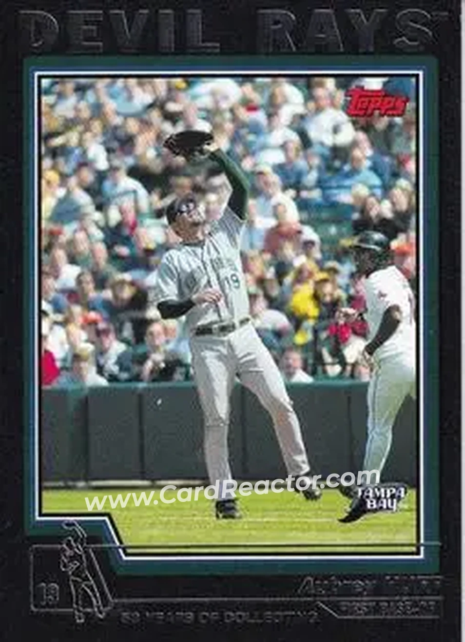 2004 Topps - Black #187 - Aubrey Huff - Tampa Bay Devil Rays - Front