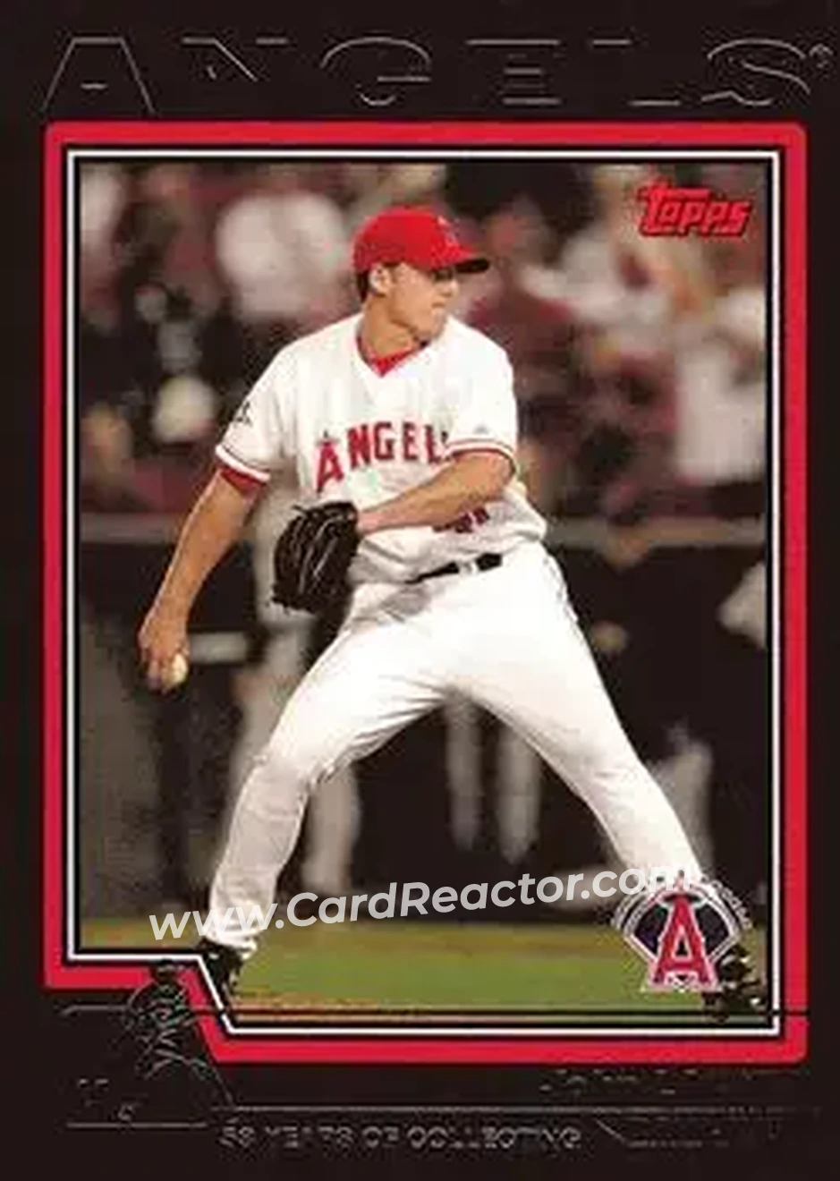 2004 Topps - Black #191 - John Lackey - Anaheim Angels - Front