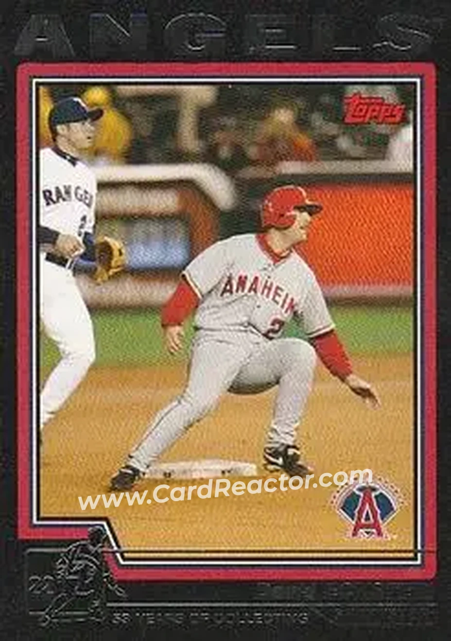 2004 Topps - Black #210 - David Eckstein - Anaheim Angels - Front