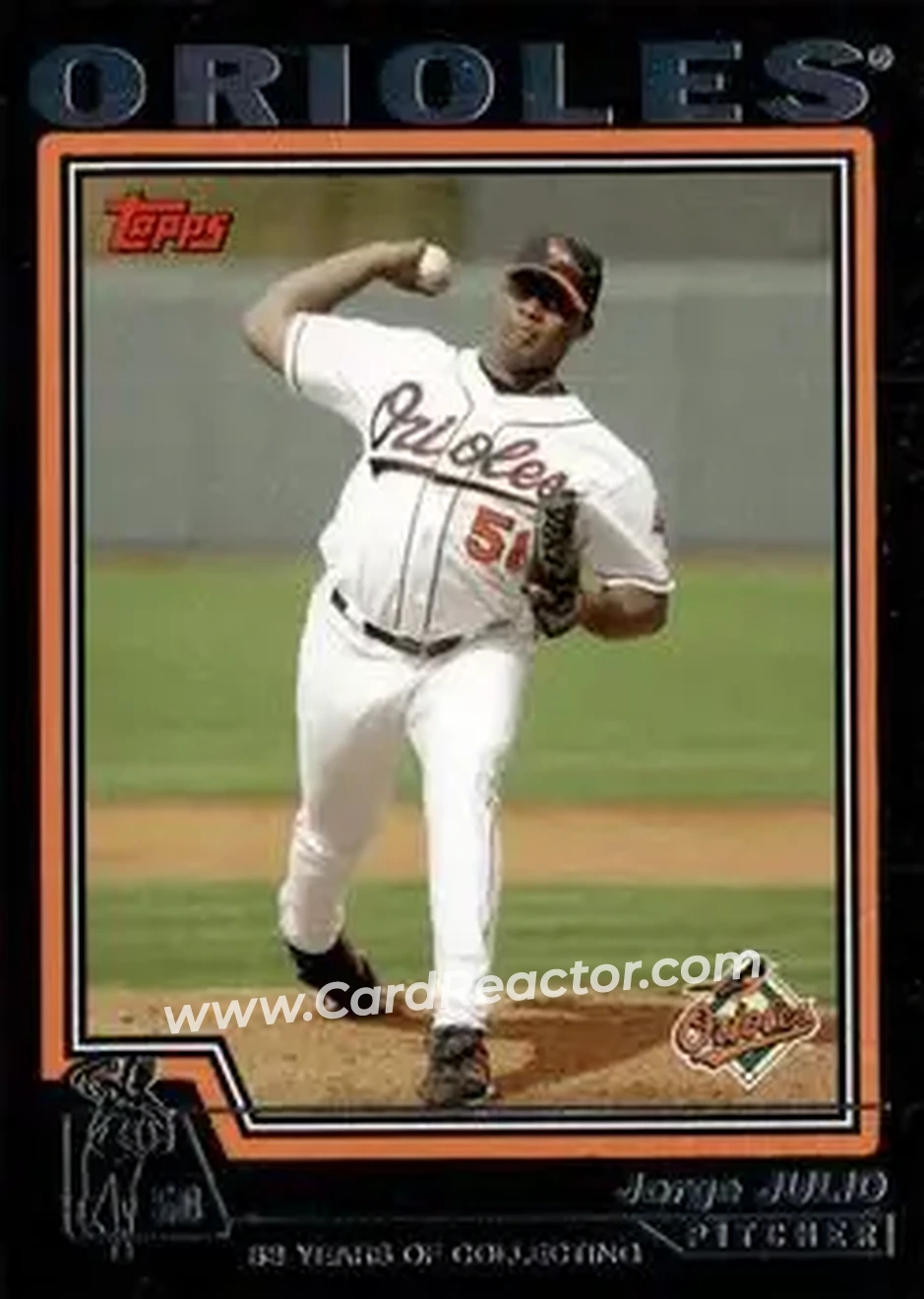2004 Topps - Black #212 - Jorge Julio - Baltimore Orioles - Front