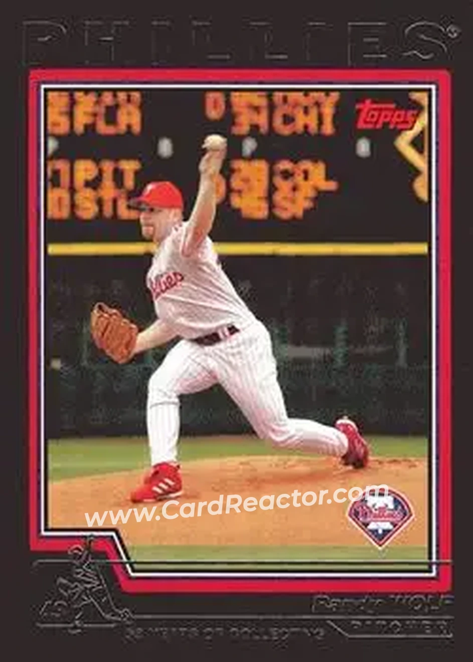 2004 Topps - Black #222 - Randy Wolf - Philadelphia Phillies - Front