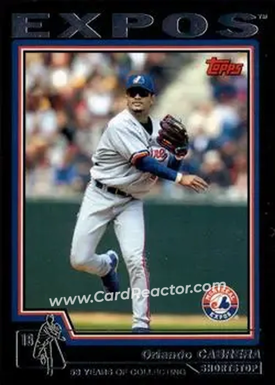 2004 Topps - Black #266 - Orlando Cabrera - Montreal Expos - Front