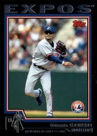 2004 Topps - Black #266 - Orlando Cabrera - Montreal Expos