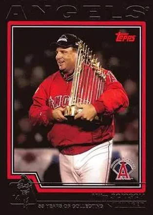 2004 Topps - Black #267b - Mike Scioscia - Anaheim Angels