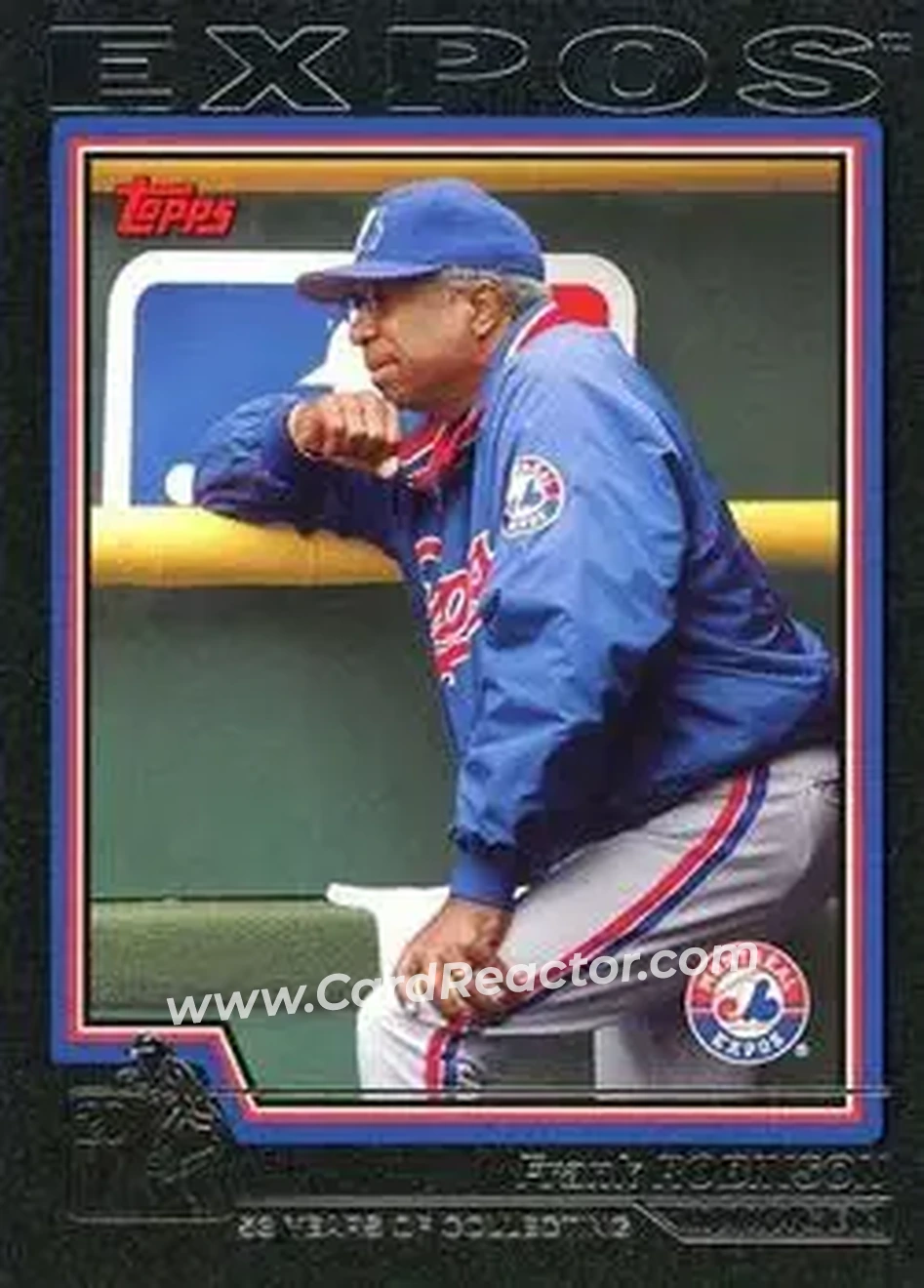 2004 Topps - Black #284 - Frank Robinson - Montreal Expos - Front