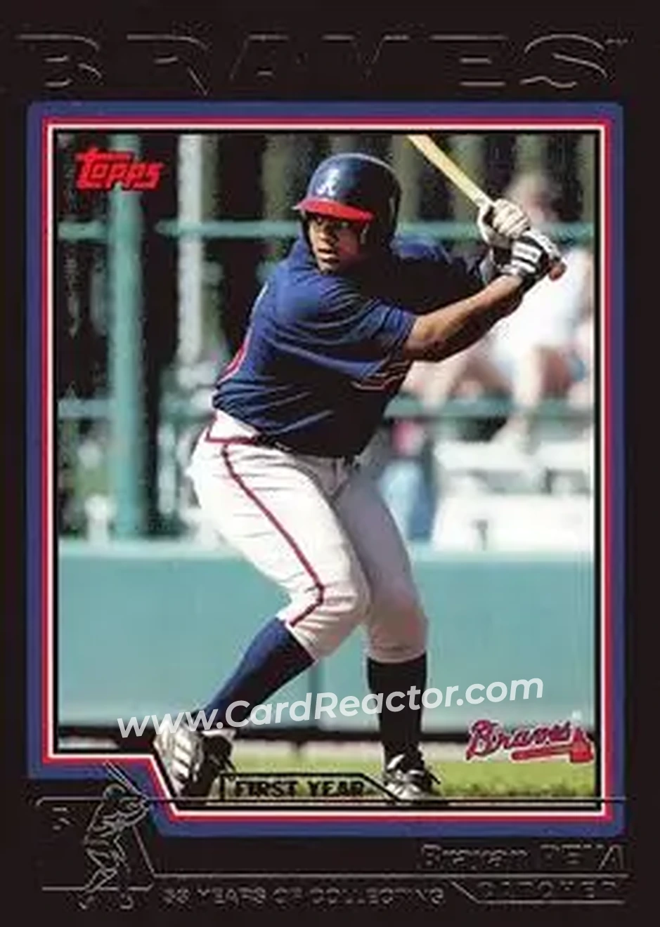 2004 Topps - Black #300 - Brayan Pena - Atlanta Braves - Front
