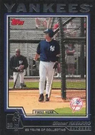 2004 Topps - Black #305 - Dioner Navarro - New York Yankees