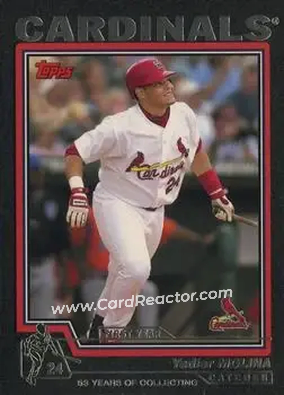 2004 Topps - Black #324 - Yadier Molina - St. Louis Cardinals - Front
