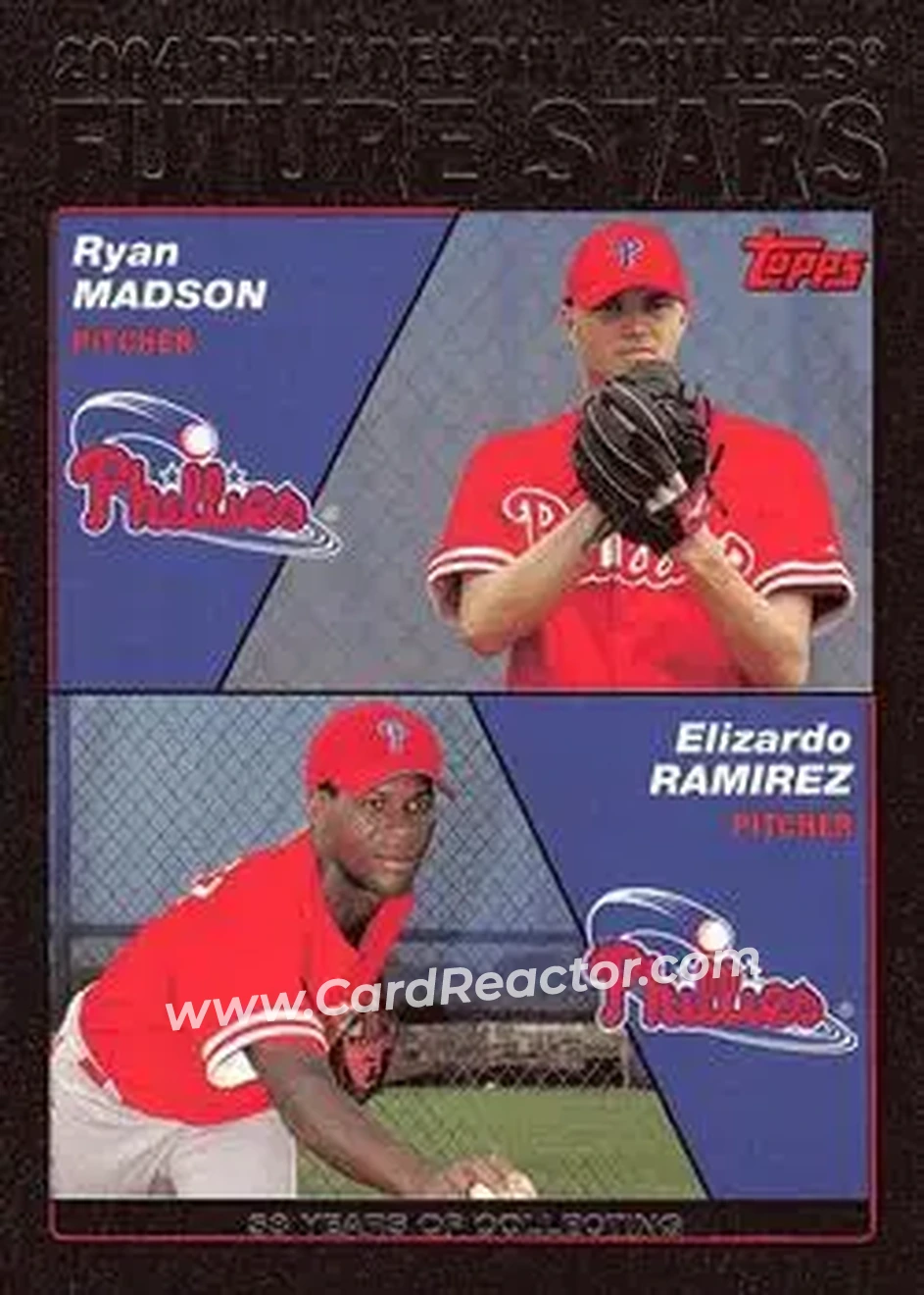 2004 Topps - Black #328 - Ryan Madson - Elizardo Ramirez - Philadelphia Phillies - Front
