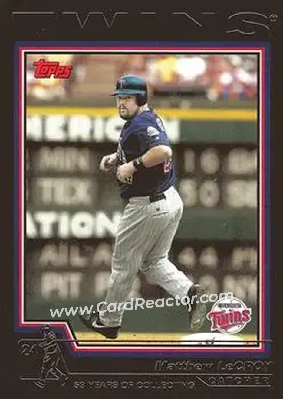 2004 Topps - Black #379 - Matt LeCroy - Minnesota Twins - Front