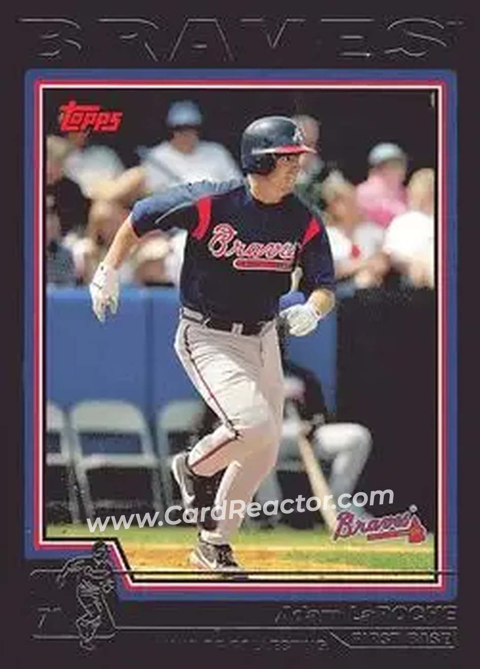 2004 Topps - Black #395 - Adam LaRoche - Atlanta Braves - Front