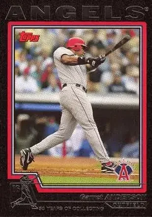 2004 Topps - Black #430 - Garret Anderson - Anaheim Angels