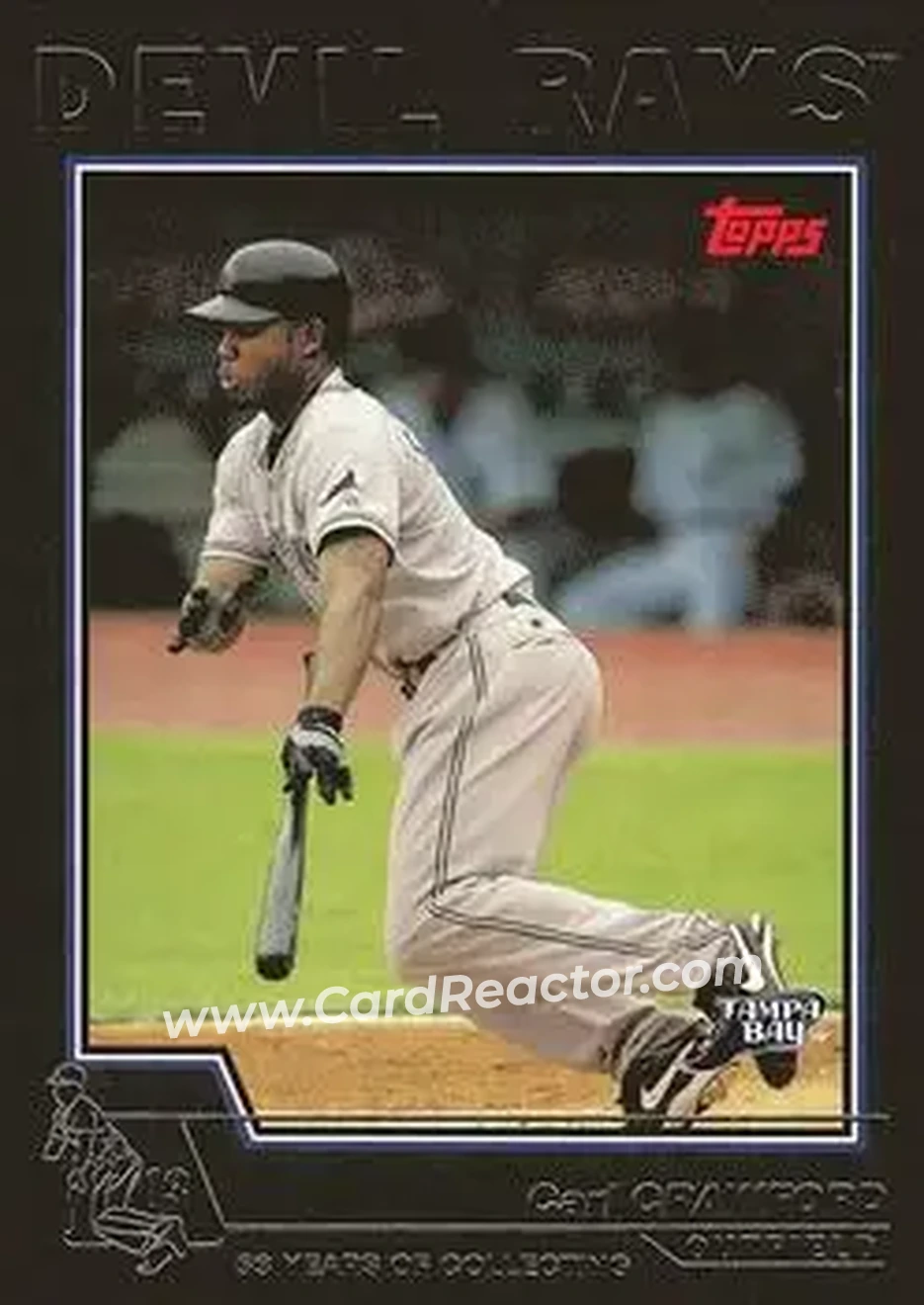 2004 Topps - Black #497 - Carl Crawford - Tampa Bay Devil Rays - Front