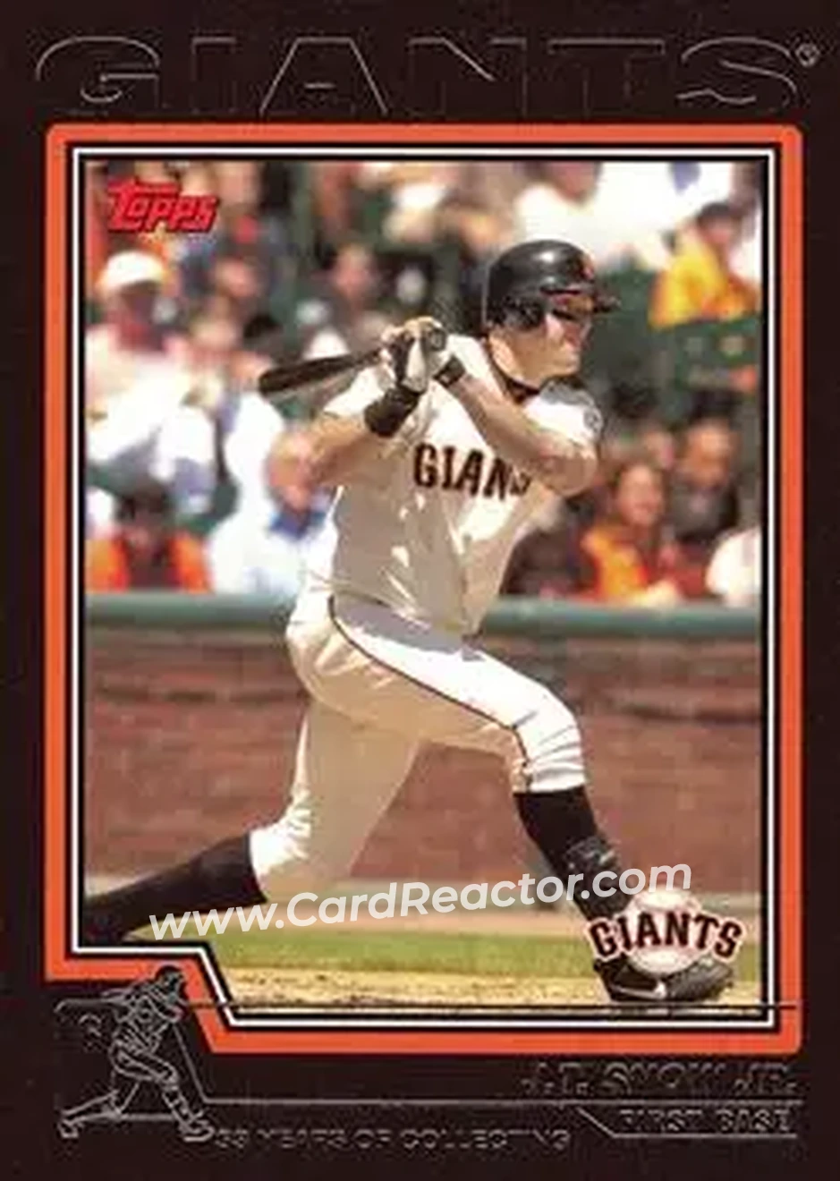 2004 Topps - Black #523 - J.T. Snow - San Francisco Giants - Front