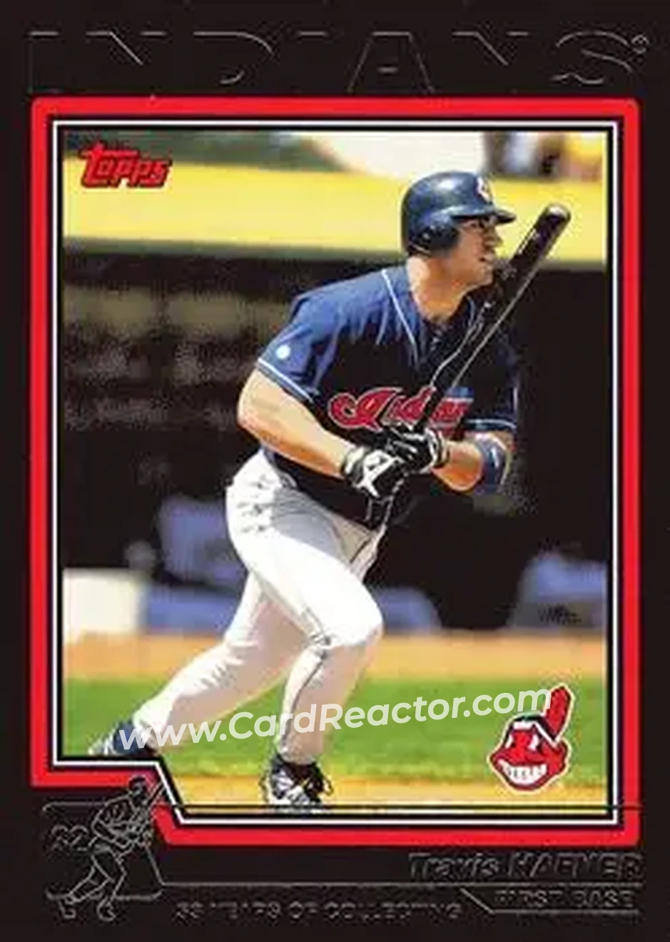 2004 Topps - Black #545 - Travis Hafner - Cleveland Indians - Front
