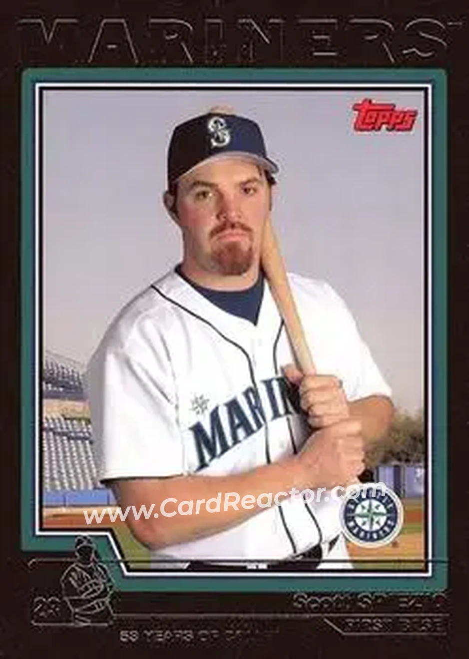 2004 Topps - Black #586 - Scott Spiezio - Seattle Mariners - Front