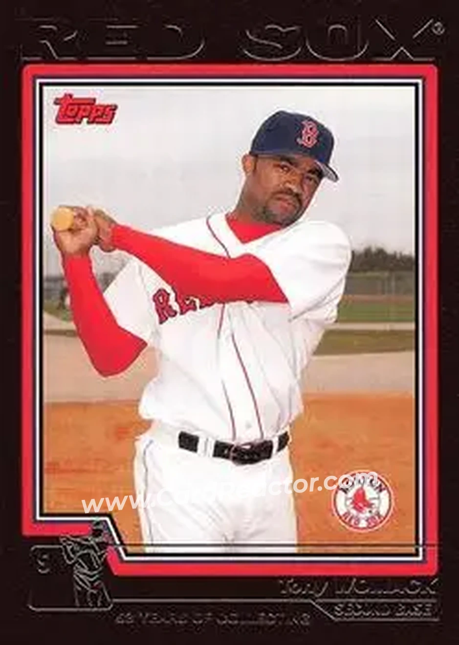 2004 Topps - Black #591 - Tony Womack - Boston Red Sox - Front