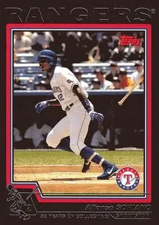 2004 Topps - Black #600 - Alfonso Soriano - Texas Rangers