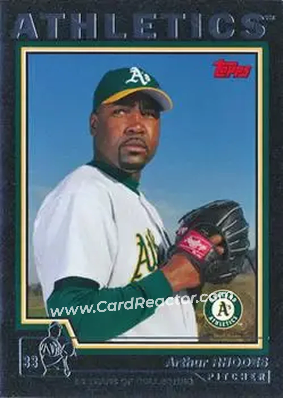 2004 Topps - Black #637 - Arthur Rhodes - Oakland Athletics - Front