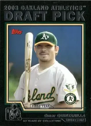 2004 Topps - Black #677 - Omar Quintanilla - Oakland Athletics