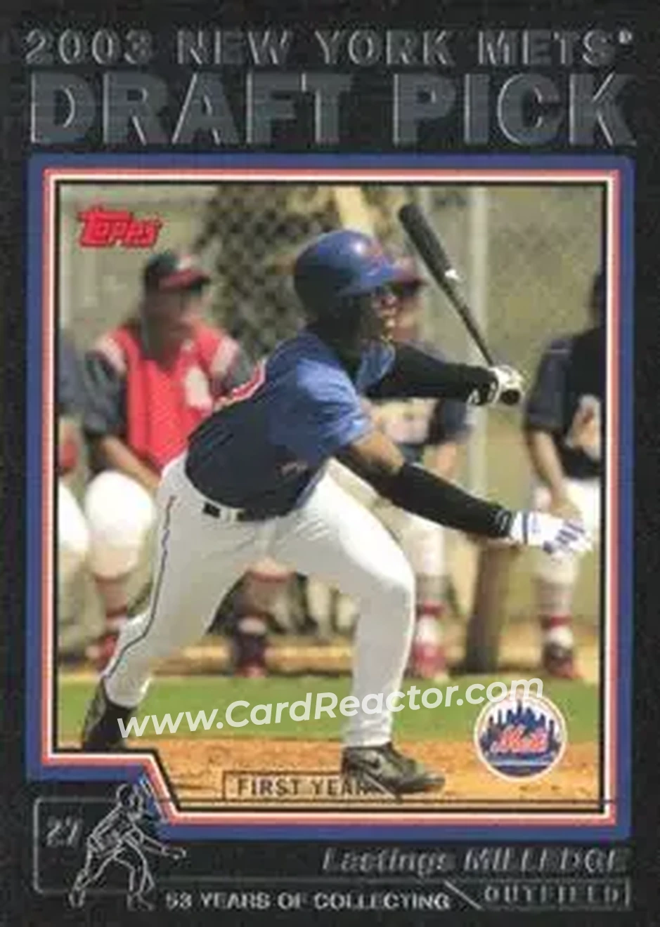 2004 Topps - Black #680 - Lastings Milledge - New York Mets - Front