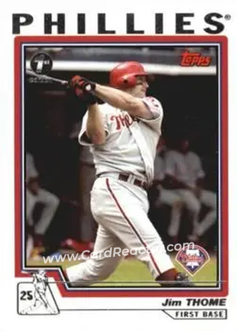 2004 Topps 1st Edition #1 - Jim Thome - Philadelphia Phillies - Front