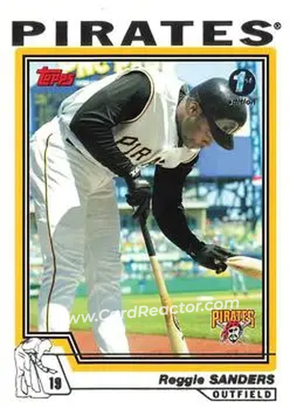 2004 Topps 1st Edition #2 - Reggie Sanders - Pittsburgh Pirates - Front 2004 Topps 1st Edition #2 - Reggie Sanders - Pittsburgh Pirates - Front