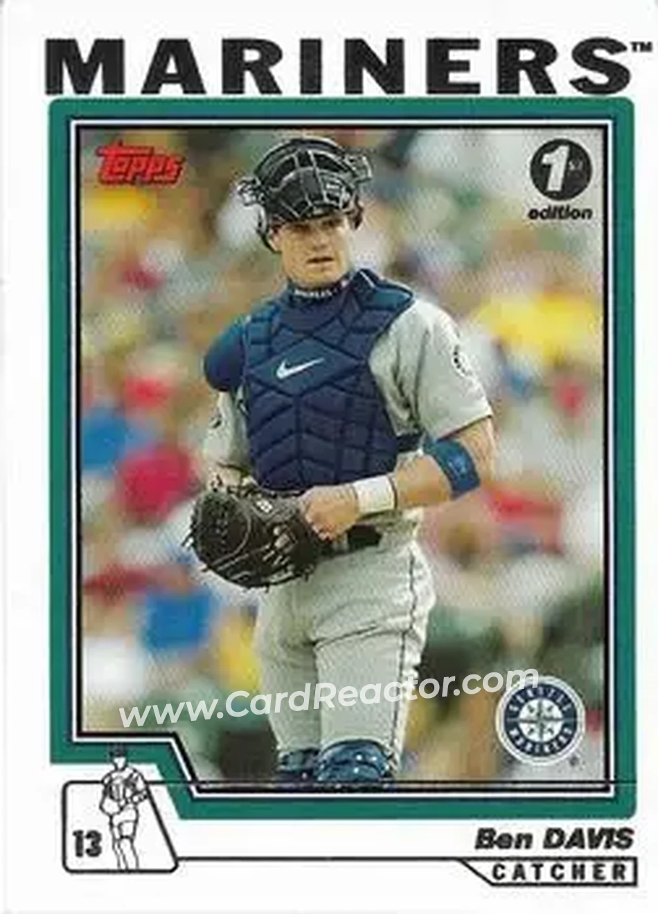 2004 Topps 1st Edition #5 - Ben Davis - Seattle Mariners - Front 2004 Topps 1st Edition #5 - Ben Davis - Seattle Mariners - Front
