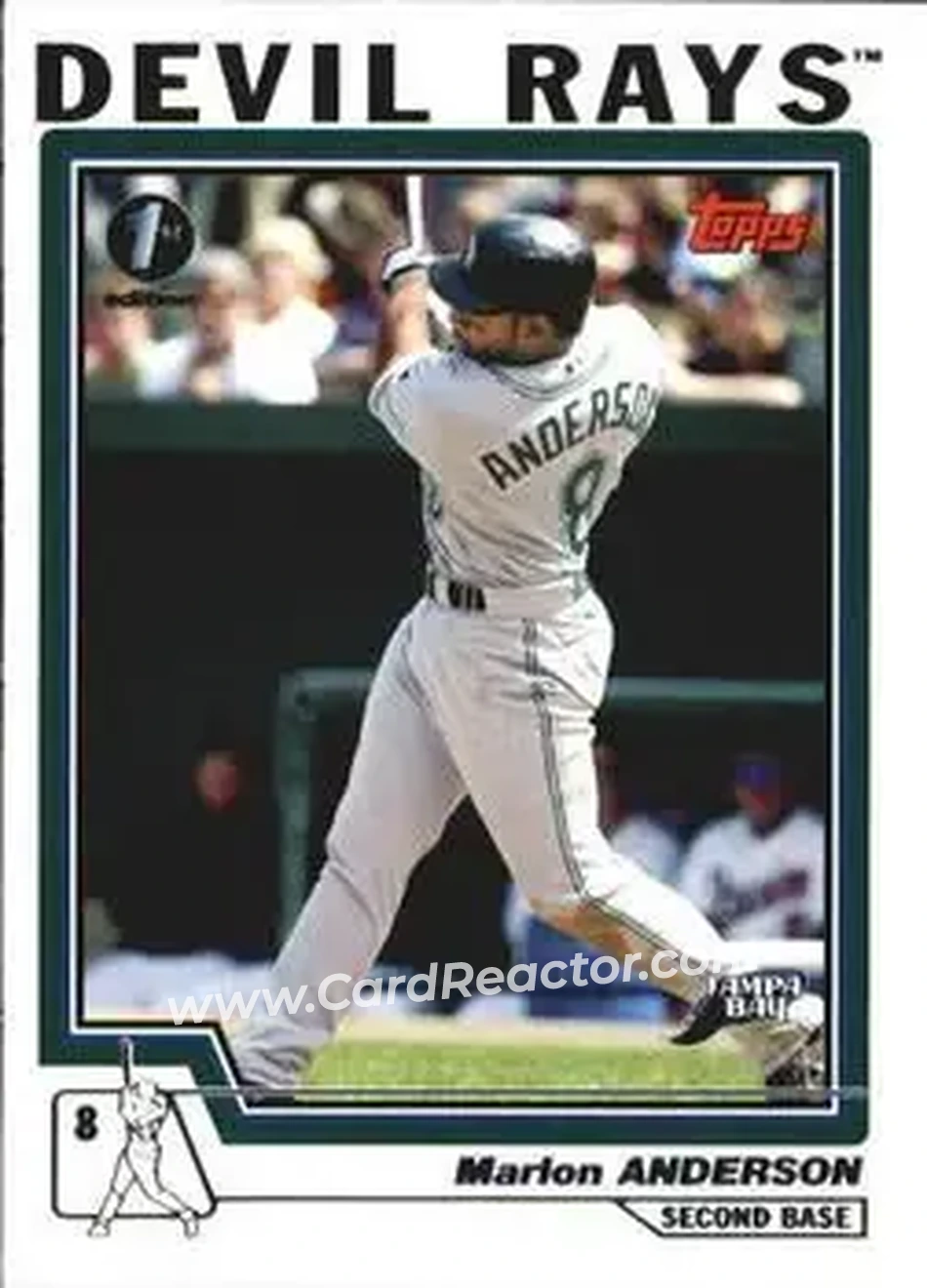2004 Topps 1st Edition #8 - Marlon Anderson - Tampa Bay Devil Rays - Front