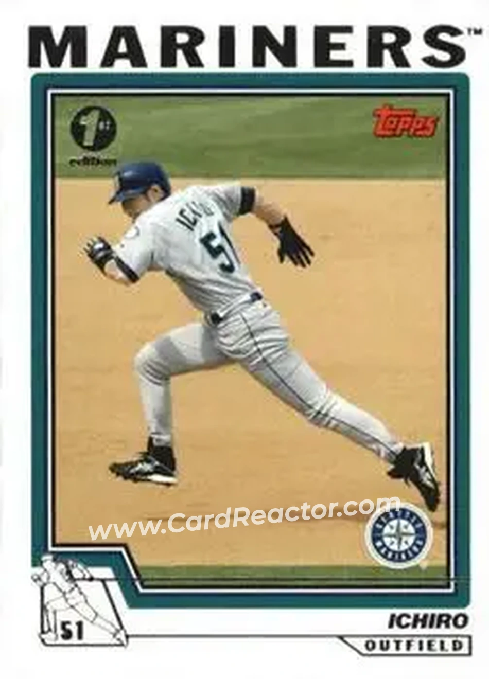 2004 Topps 1st Edition #10 - Ichiro - Seattle Mariners - Front
