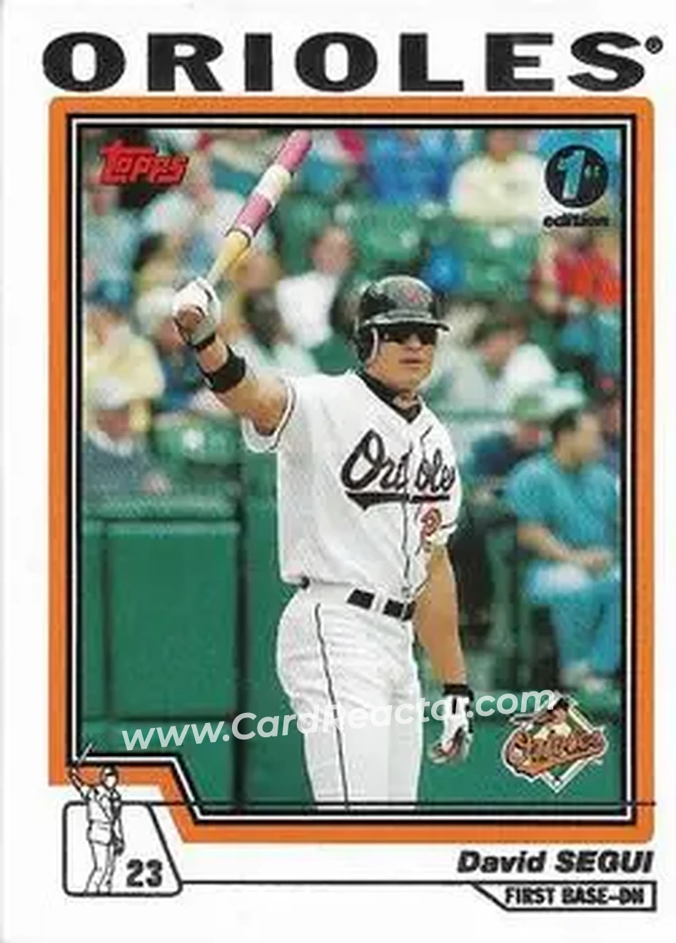 2004 Topps 1st Edition #16 - David Segui - Baltimore Orioles - Front