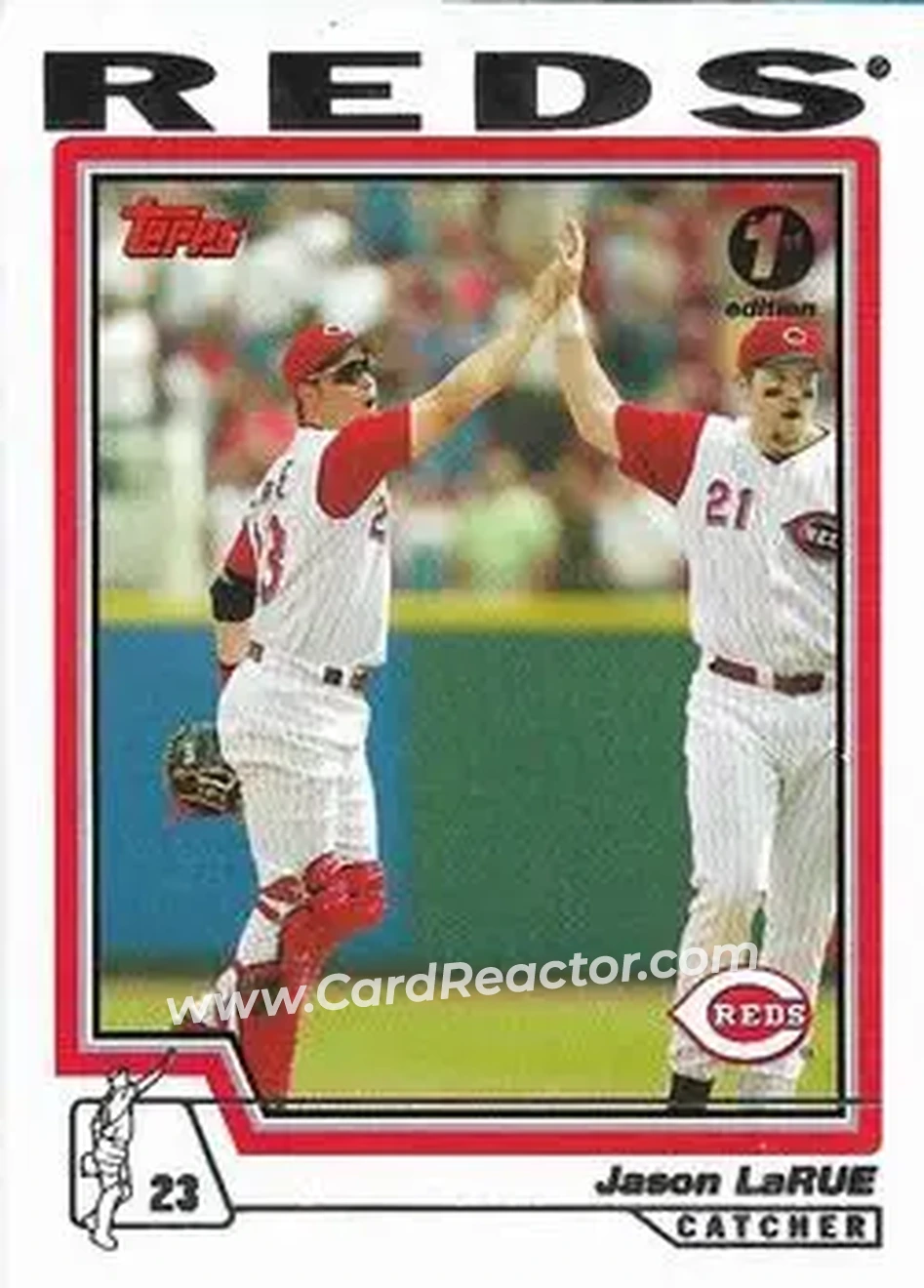 2004 Topps 1st Edition #21 - Jason LaRue - Cincinnati Reds - Front