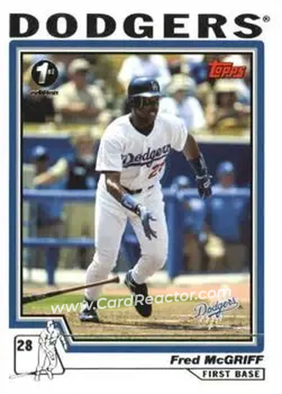 2004 Topps 1st Edition #28 - Fred McGriff - Los Angeles Dodgers - Front 2004 Topps 1st Edition #28 - Fred McGriff - Los Angeles Dodgers - Front