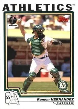 2004 Topps 1st Edition #34 - Ramon Hernandez - Oakland Athletics