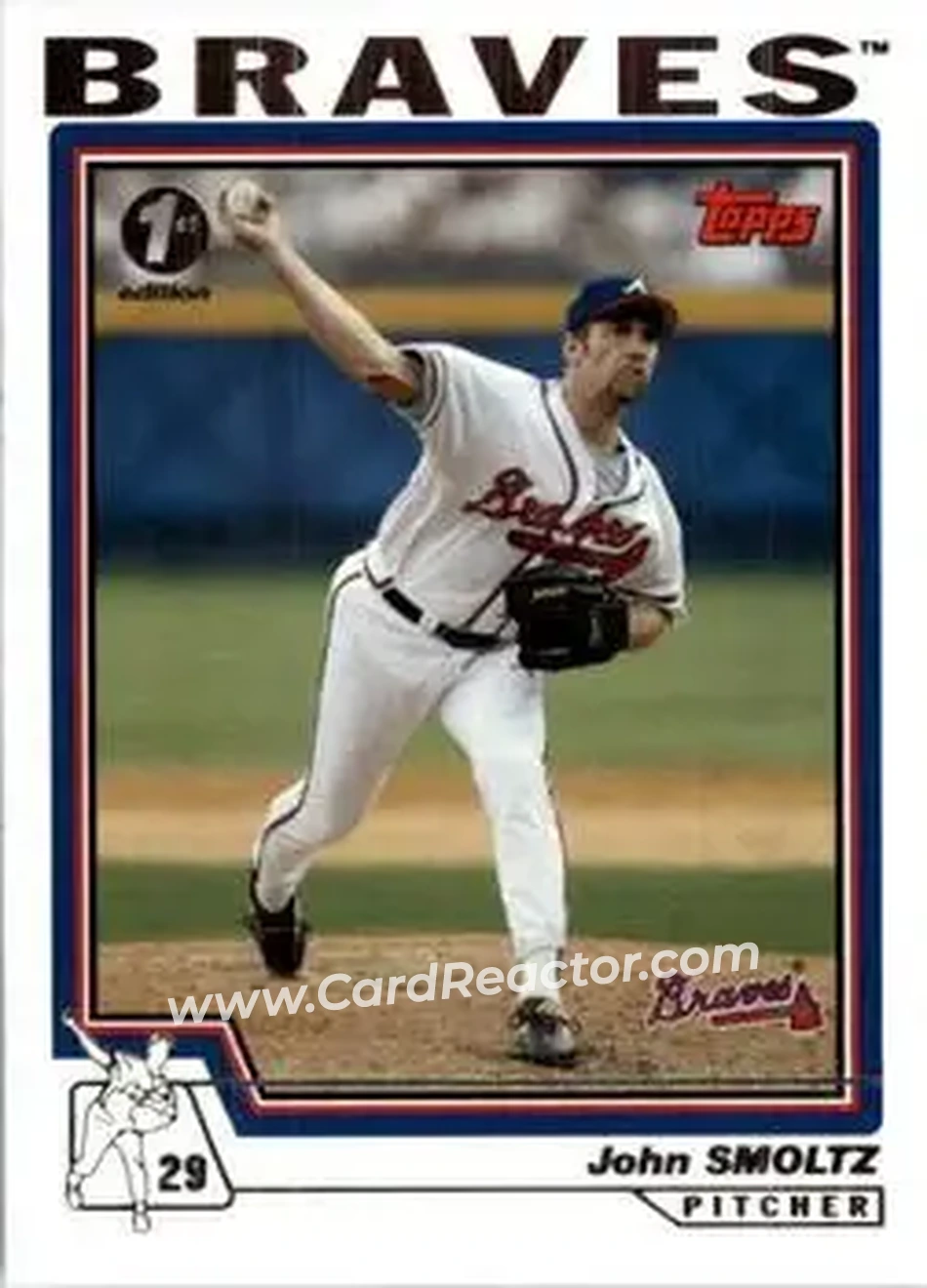 2004 Topps 1st Edition #45 - John Smoltz - Atlanta Braves - Front 2004 Topps 1st Edition #45 - John Smoltz - Atlanta Braves - Front