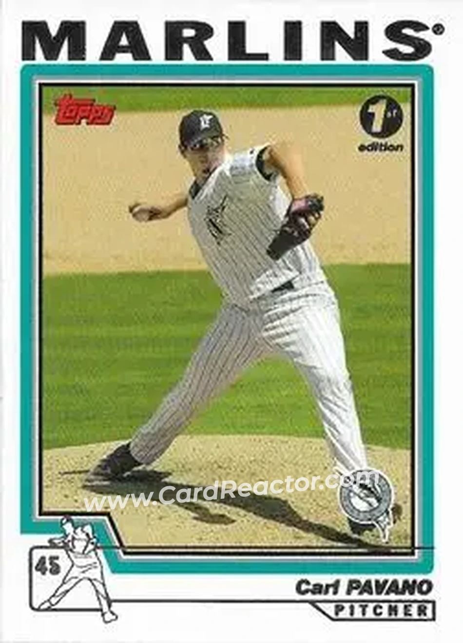 2004 Topps 1st Edition #48 - Carl Pavano - Florida Marlins - Front 2004 Topps 1st Edition #48 - Carl Pavano - Florida Marlins - Front