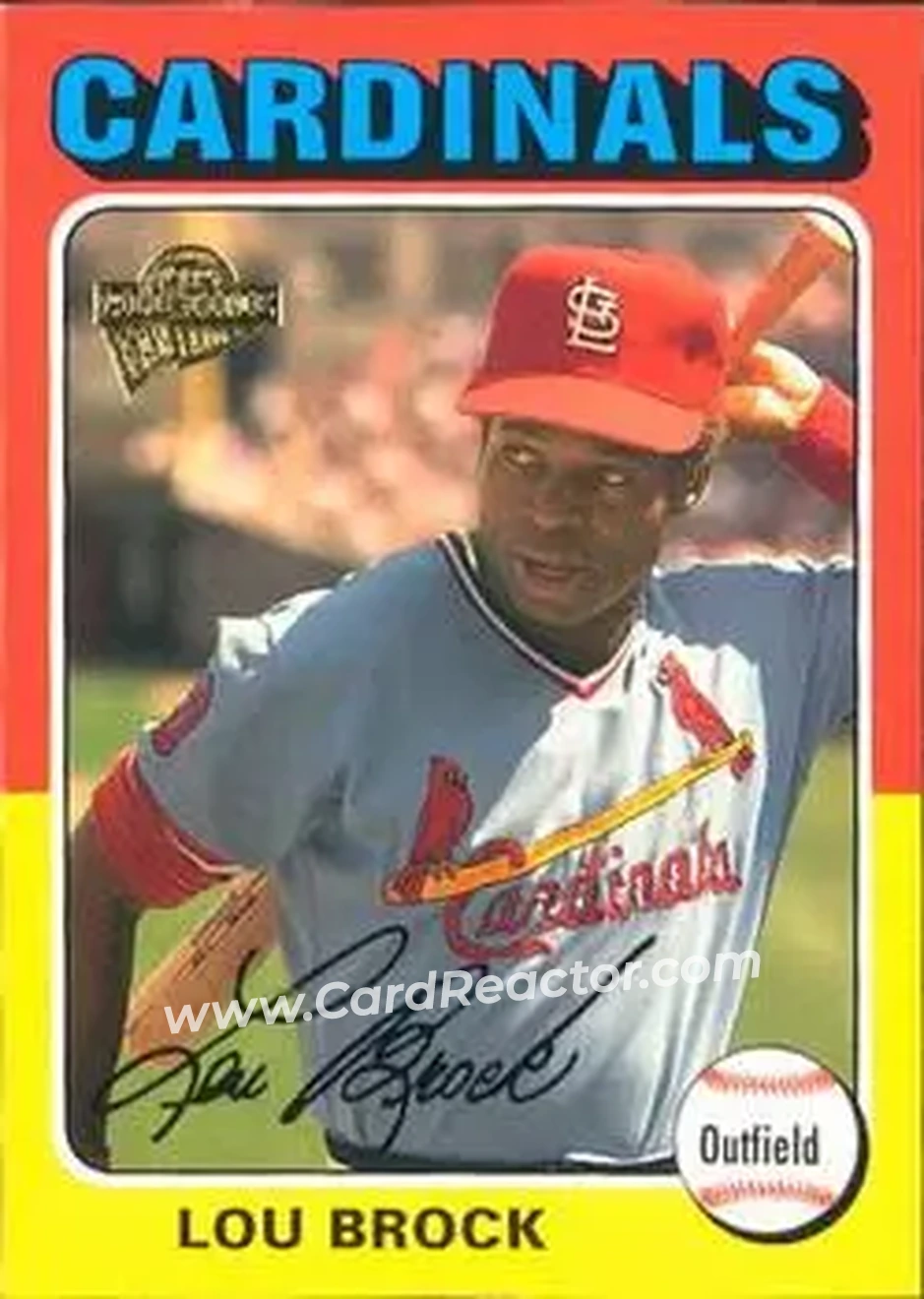 2004 Topps All-Time Fan Favorites #95 - Lou Brock - St. Louis Cardinals - Front 2004 Topps All-Time Fan Favorites #95 - Lou Brock - St. Louis Cardinals - Front