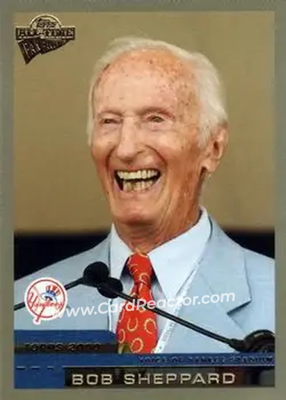 2004 Topps All-Time Fan Favorites #15 - Bob Sheppard - New York Yankees - Front