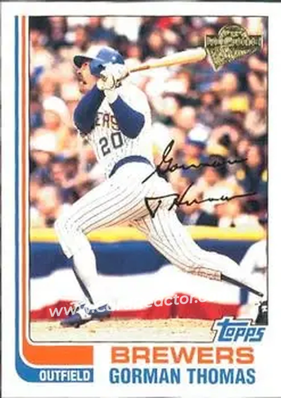 2004 Topps All-Time Fan Favorites #135 - Gorman Thomas - Milwaukee Brewers - Front 2004 Topps All-Time Fan Favorites #135 - Gorman Thomas - Milwaukee Brewers - Front