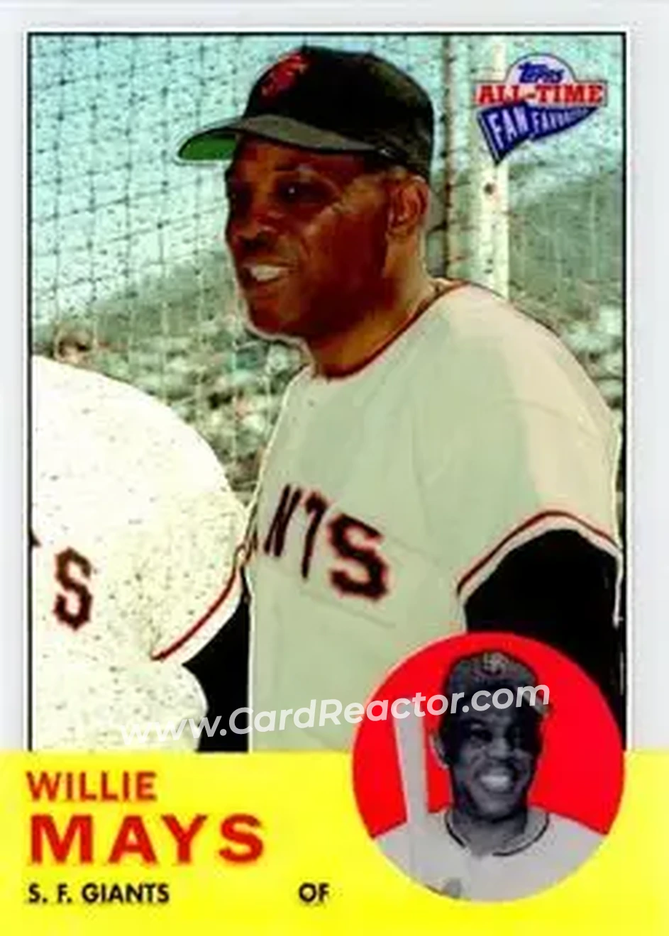 2004 Topps All-Time Fan Favorites - Refractors #1 - Willie Mays - San Francisco Giants - Front