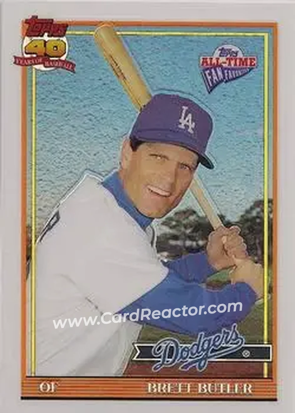 2004 Topps All-Time Fan Favorites - Refractors #48 - Brett Butler - Los Angeles Dodgers - Front 2004 Topps All-Time Fan Favorites - Refractors #48 - Brett Butler - Los Angeles Dodgers - Front