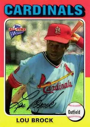 2004 Topps All-Time Fan Favorites - Refractors #95 - Lou Brock - St. Louis Cardinals