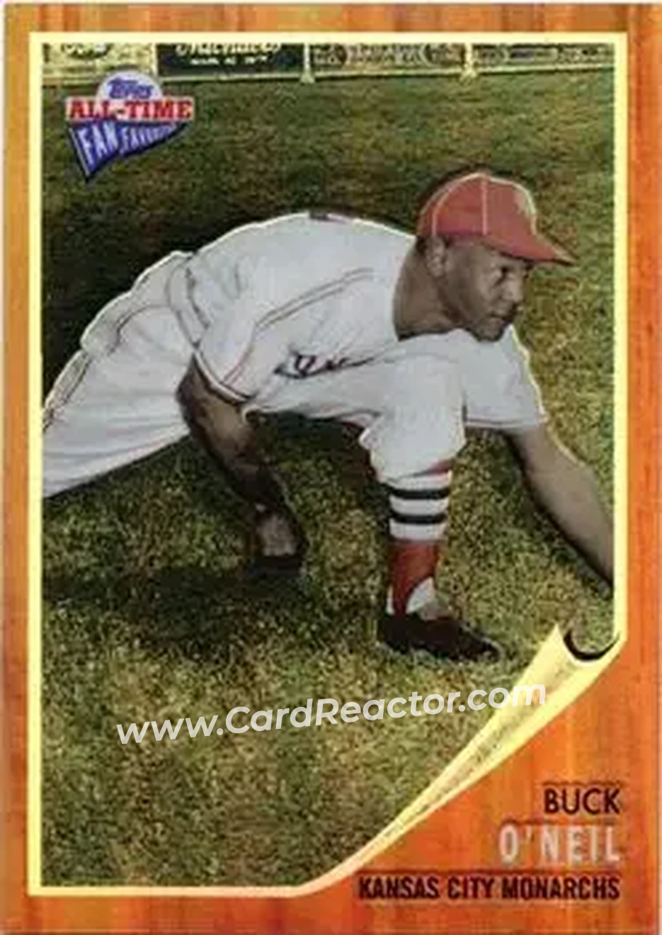 2004 Topps All-Time Fan Favorites - Refractors #138 - Buck O'Neil - Kansas City Monarchs - Front 2004 Topps All-Time Fan Favorites - Refractors #138 - Buck O'Neil - Kansas City Monarchs - Front