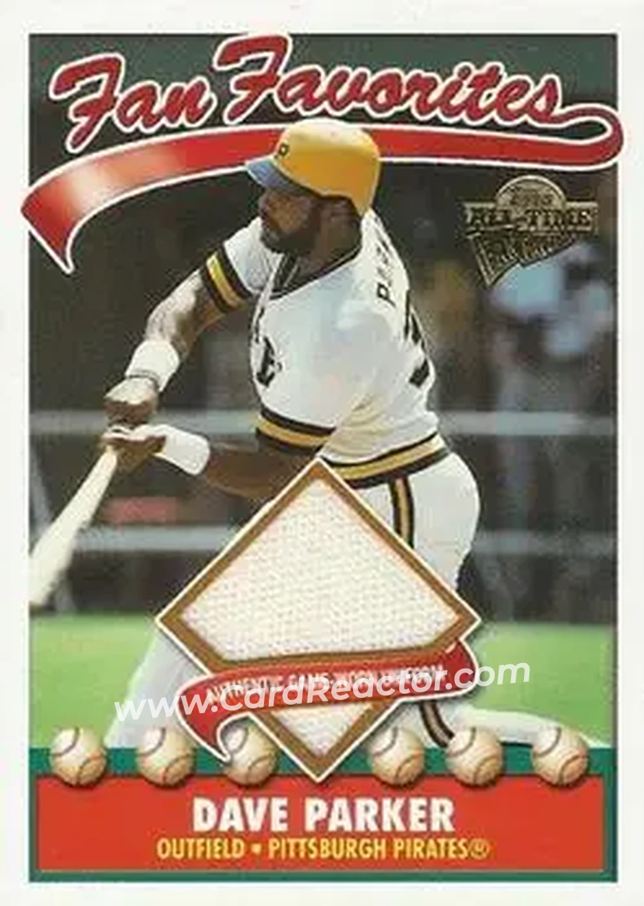 2004 Topps All-Time Fan Favorites - Relics #FFR-DP - Dave Parker - Pittsburgh Pirates - Front