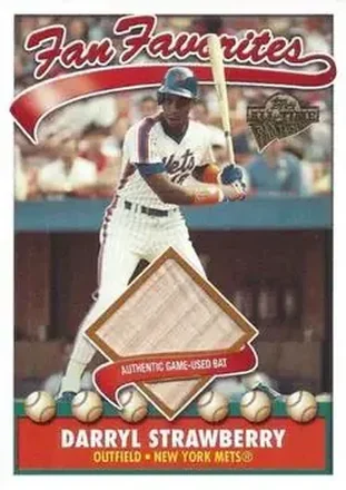 2004 Topps All-Time Fan Favorites - Relics #FFR-DS - Darryl Strawberry - New York Mets